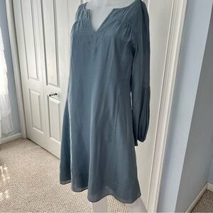 Laundry by Shelli Segal grey/dove blue sheath dress size 12